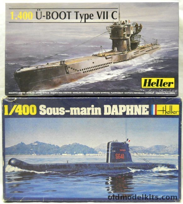 Heller 1/400 U-Boat Type VII C  U-576 or U-995 / Submarine S/M Daphne / Diane / Doris / Flore / Galantee / Junon / Psyche / Venus / Sirene - SALE plastic model kit